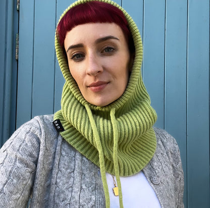 Lime Knitted Snood