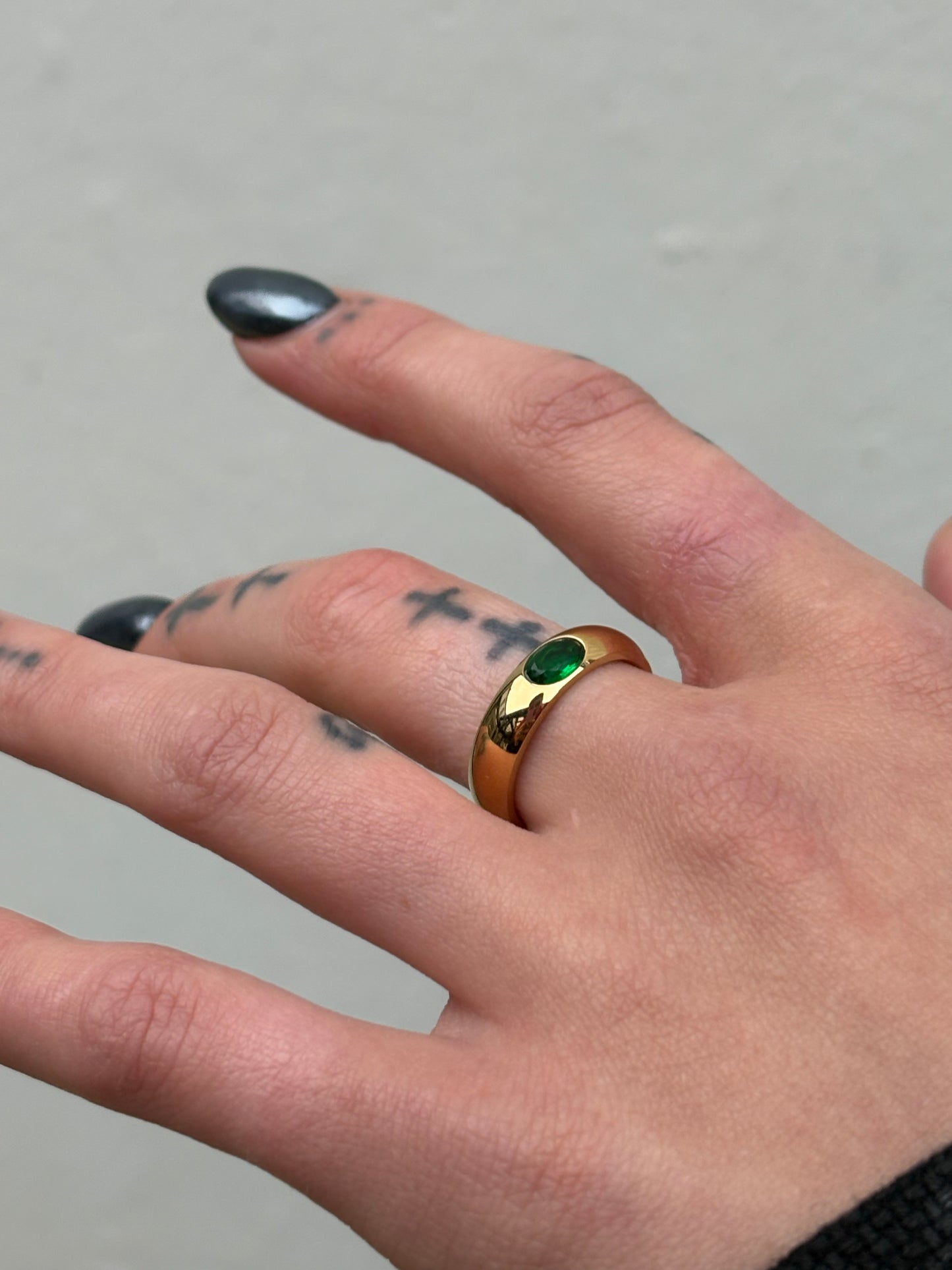 Emerald Dome Ring