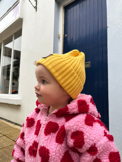 Sunshine Yellow Kids Beanie